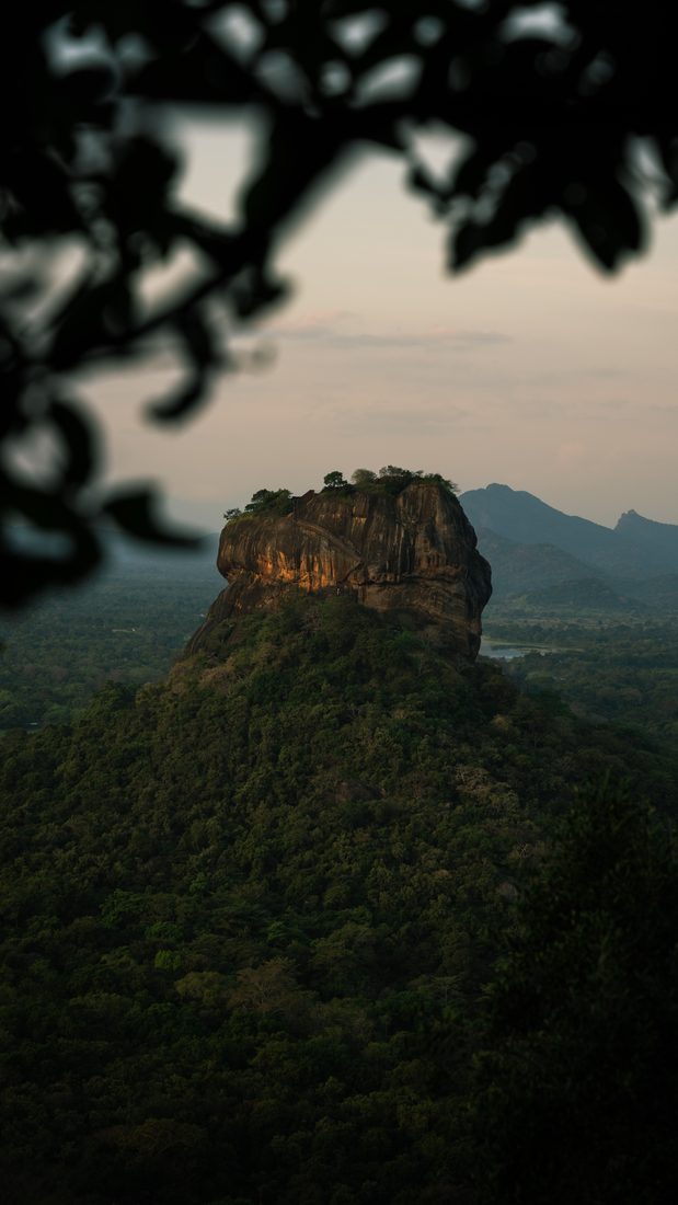 Lion Rock catching the last light above the jungle